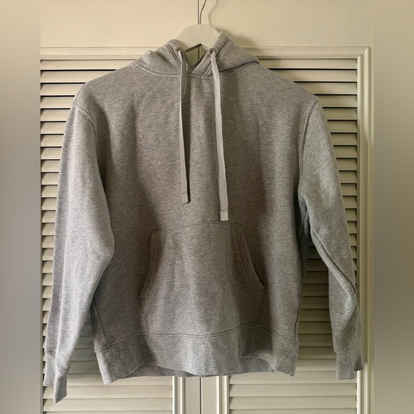 Athleta Retroplush Revive Hoodie Sweatshirt Size S Light Gray - Picture 1 of 7